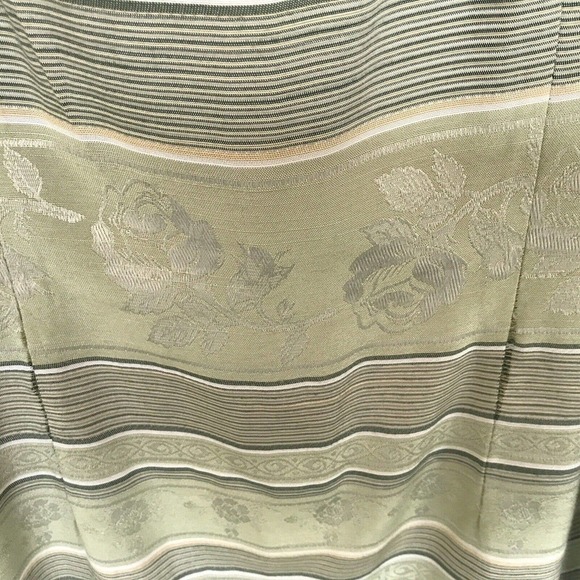 Jodi Michaels Dress Sz13/14 Rayon Poly Straps Fitted Soft Stripes Pre-Owned - Picture 4 of 9